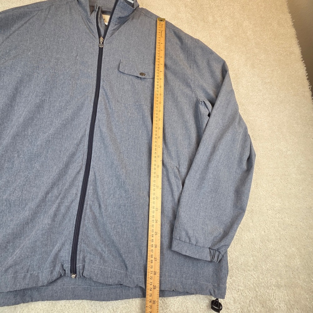Linksoul Tempus Fugit Jacket Mens XXL Blue Gray Full Zip Golf Windbreaker LS339 - Picture 7 of 7